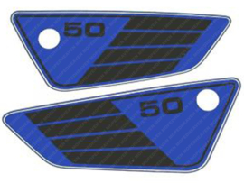 Sticker set Zijkast Blauw -Zwart Yamaha FS1 DX