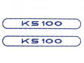 Sticker set Tank KS100 Blue 2-Pieces Zündapp KS100