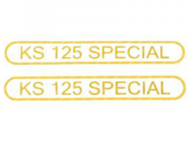 Sticker set Tank KS125 Special Yellow 2-Pieces Zündapp KS125 Special