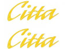Sticker set Citta 95mm - 35mm Yellow 2-Pieces Gilera Citta