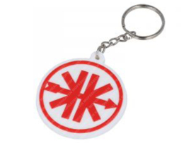 Keychain Soft Rubber White - Red Logo Kreidler
