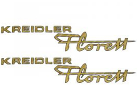 Sticker set Gold 135mm x 30mm 2-Pieces Kreidler Florett