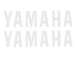 Sticker set White 110mm x 26mm 2-Pieces Yamaha