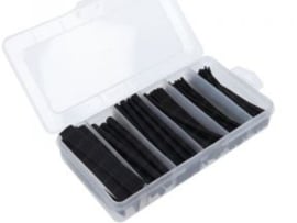 Assortment set Shrink tubing Black 170-Pieces Universal