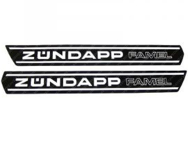 Sticker set Tank Black - White 2-Pieces Zündapp Famel