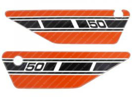 Aufkleber Satz Seitenteil Orange - Schwarz - Weiß Yamaha FS1 1J5 1977