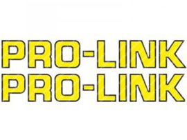 Sticker set Pro-Link 165mm - 25mm Yellow / Black 2-Pieces Universal