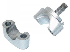 Handlebar Holder set Silver Yamaha FS1