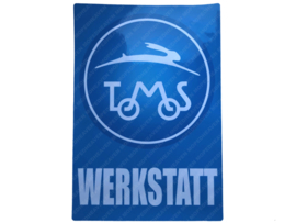 Workshop sticker Deutsch Tomos 200mm x 285mm