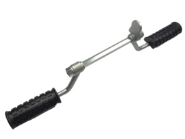Footrest set silver Puch Maxi / Rider Macho 2-Speed