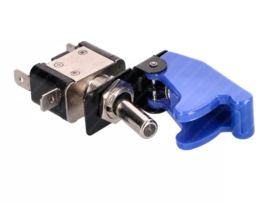 Schakelaar met Beschermkap - LED Verlichting Blauw Universeel