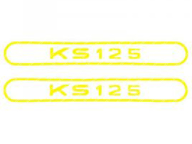 Sticker set Tank KS125 Yellow 2-Pieces Zündapp KS125