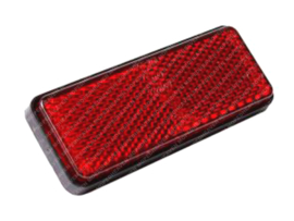 Reflector Rechthoek 90mm x 35mm M6 Bout - Vlak Rood Universeel