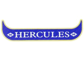 Sticker Kentekenplaathouder Breed Blauw - Wit - Goud Hercules