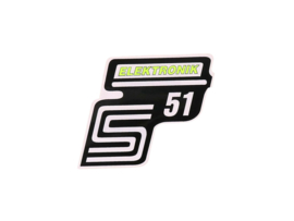 Sticker S51 Elektronik White / Neon Yellow Simson S51