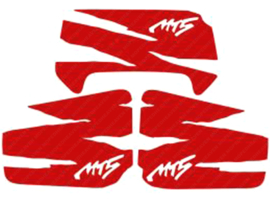 Sticker set Ripped Red 3-Pieces Honda MT5