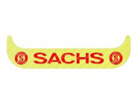 Sticker kentekenplaathouder Smal Geel - Rood Sachs