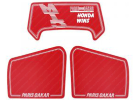 Sticker set Paris Dakar Honda Wins Rood - Wit 3-Delig Honda MT50