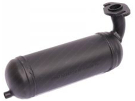 Exhaust Standard 22mm Flange connection Matt Black Peugeot 103