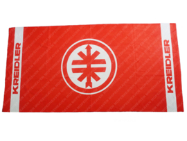 Bath towel  Red - White with Logo Kreidler