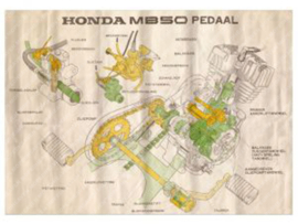 Poster "Honda MB5 Pedaal" 600mm x 870mm Honda