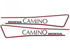 Sticker set Tank Red - Black - Transparent Honda PA50 Camino