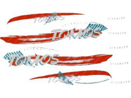 Sticker set Orange / White Tomos Standard