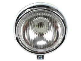Headlight egg-model black big 130mm GUIA (Side mounting) universal