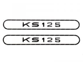 Sticker set Tank KS125 Black 2-Pieces Zündapp KS125