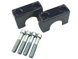 Handlebar clamp set M7 complete black powdercoated Puch Maxi