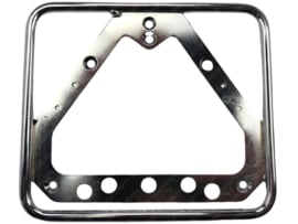 License plate holder Horizontal Steel Retro Chrome Universal