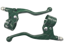 Brake lever set Short Moss Green Metal! Lusito 22mm Universal