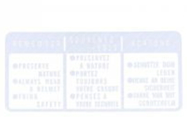 Sticker Driving instructions 82mm x 38mm White - Transparent Honda MB / MT