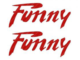 Sticker set Funny 115mm - 45mm Red 2-Pieces Gilera Citta