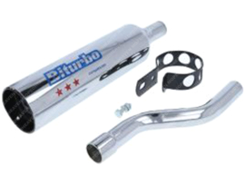 Silencer exhaust Biturbo chrome Honda MT