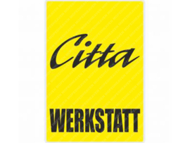 Werkplaats Sticker Duits Geel - Zwart 200mm x 285mm Citta