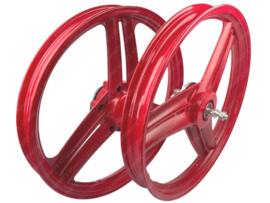 Wheel set 17 Inch 1.60 Red model as Grimeca Puch Maxi / Peugeot 103 MVL