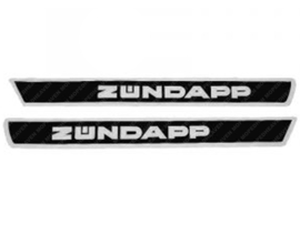 Sticker set Tank Black - White Lined 425mm x 48mm 2-Pieces Zündapp