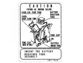 Aufkleber Batterie instruktionen Schwarz / Weiß Honda MB / MT