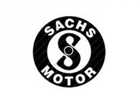 Aufkleber Sachs Logo Schwarz - Weiß 41mm Sachs