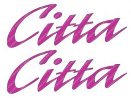 Sticker set Citta 95mm - 35mm Cerise 2-Pieces Gilera Citta