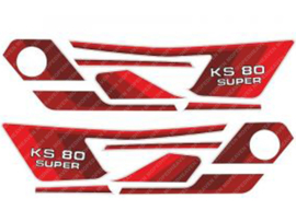 Sticker set Red - White Complete Zündapp KS80 Super