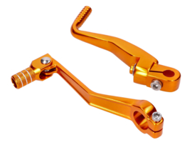 Shift pedal / Kickstart pedal set gold anodised Simson S50 / S51 / S53 / S70 / S83