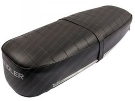 Buddyseat saddle Black Closed Width stripes Kreidler 1975 - 1982