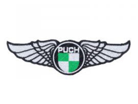 Strijkembleem 140mm x 40mm Wings Puch