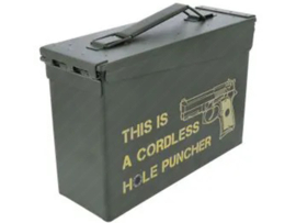 Ammo Box .30 Cal Metaal met Opdruk Hole Puncher Universeel