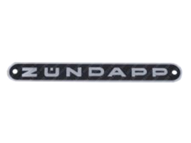 Emblem Buddyseat Aluminium 131mm x 16mm Black Zündapp