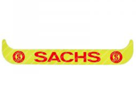 Sticker kentekenplaathouder Breed Geel - Rood Sachs