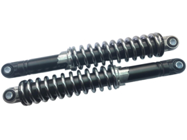 Shock absorber set IMCA black / chrome 340mm Puch Maxi / Tomos / Gilera Citta