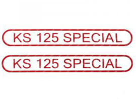 Sticker set Tank KS125 Special Red 2-Pieces Zündapp KS125 Special